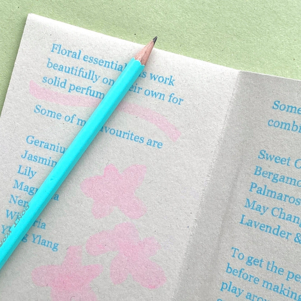 How to Make Solid Perfumes | handmade zine | 6 pages