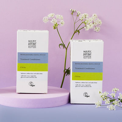 refillable treatment conditioner for damaged hair