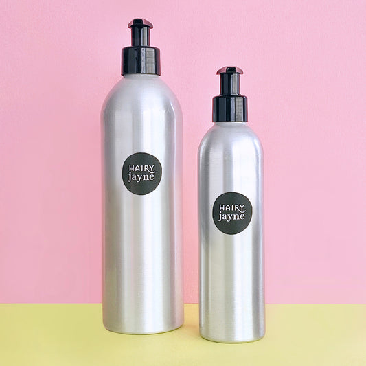 Refillable Bottles | 250ml + 500ml aluminium pump bottles