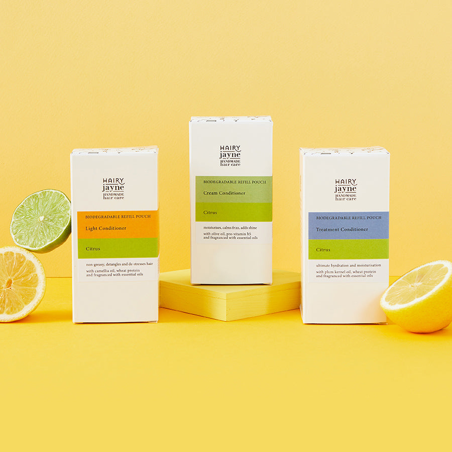 Biodegradable Conditioner Refills fine, medium + dry hair Hairy Jayne