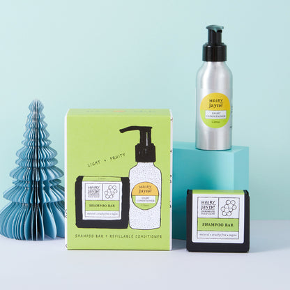 Light + Fruity Hair Care Set | shampoo bar + refillable conditioner