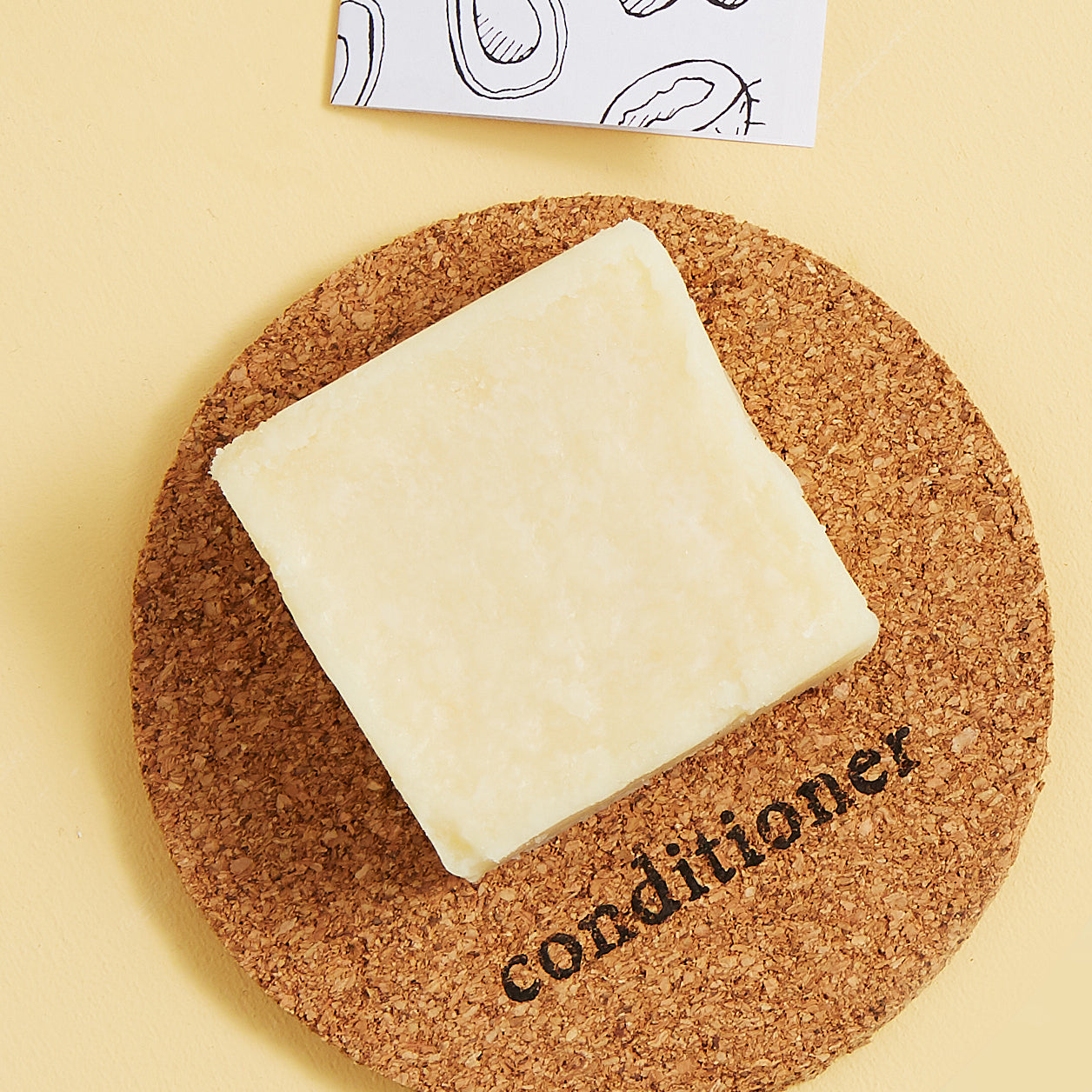 Floral Conditioner Bar, naked – dry, wavy + curly hair