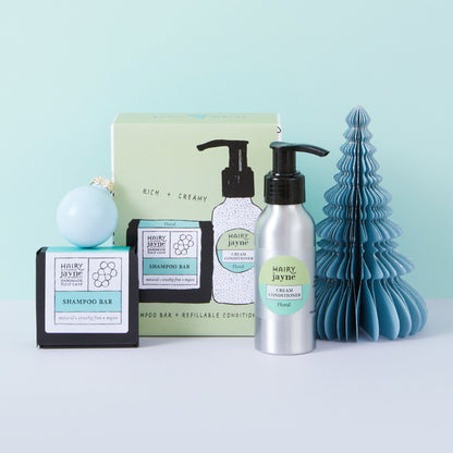 Rich + Creamy Hair Care Set | shampoo bar + refillable conditioner