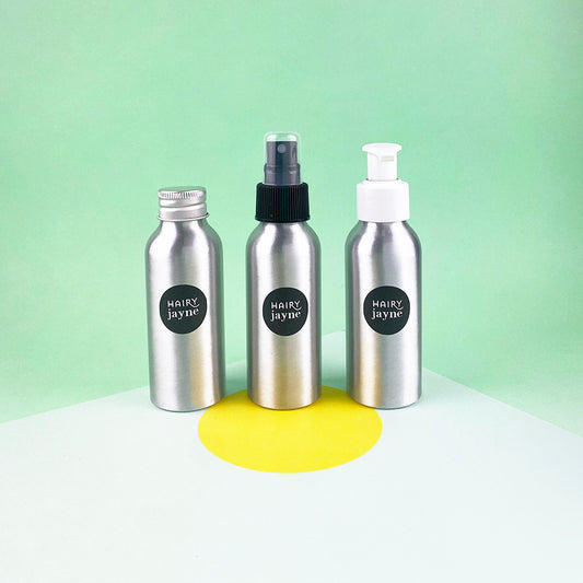 Travel Size Refillable Bottles | 30ml + 100ml aluminium bottles