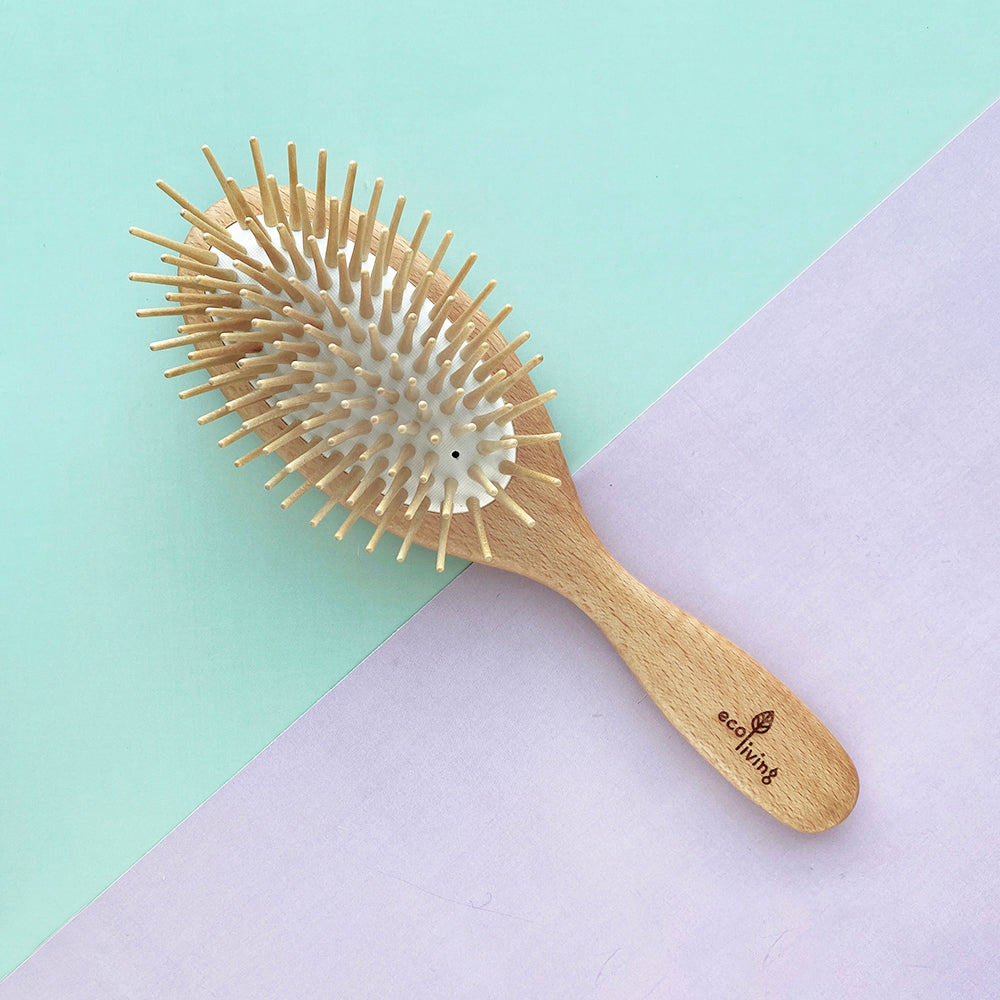 Oval Wooden Hair Brush | plastic free + eco friendly