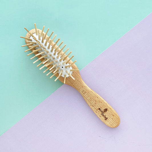 Rectangular Wooden Hair Brush | natural + sustainable